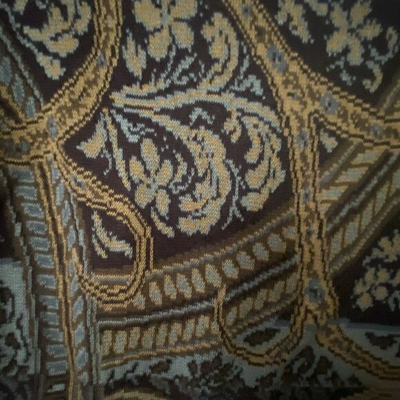 Peruvian Connection Kashmiri Pima Cotton Dress XSmall Black Turquoise Paisley - Picture 10 of 11